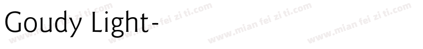 Goudy Light字体转换